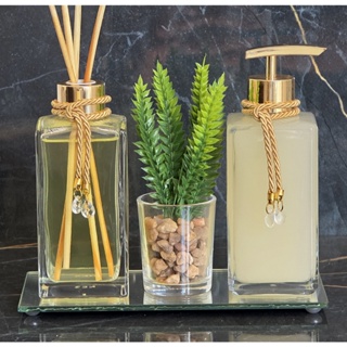 Kit Banheiro Lavabo Completo Com Essencia e Sabonete Liquido Presente Casamento Noivado Casa Nova em Oferta na Shopee