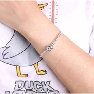 Pulseira de Aço  para Berloque Feminina Prata fecho Coração, Cilíndrico e Bolinha em Oferta na Shopee