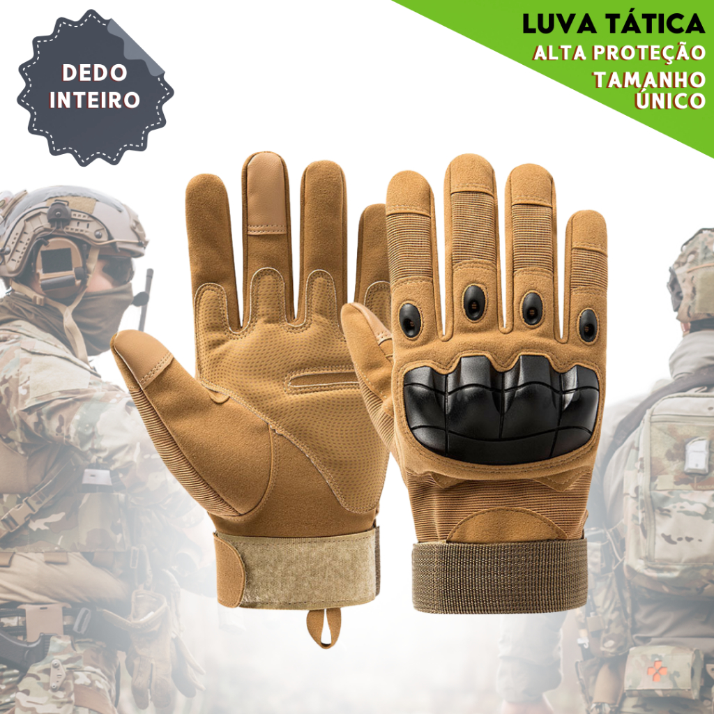 Luva Tática de Combate Proteção e Conforto para Esportes Radicais Luvas de Alta Qualidade - BNVT