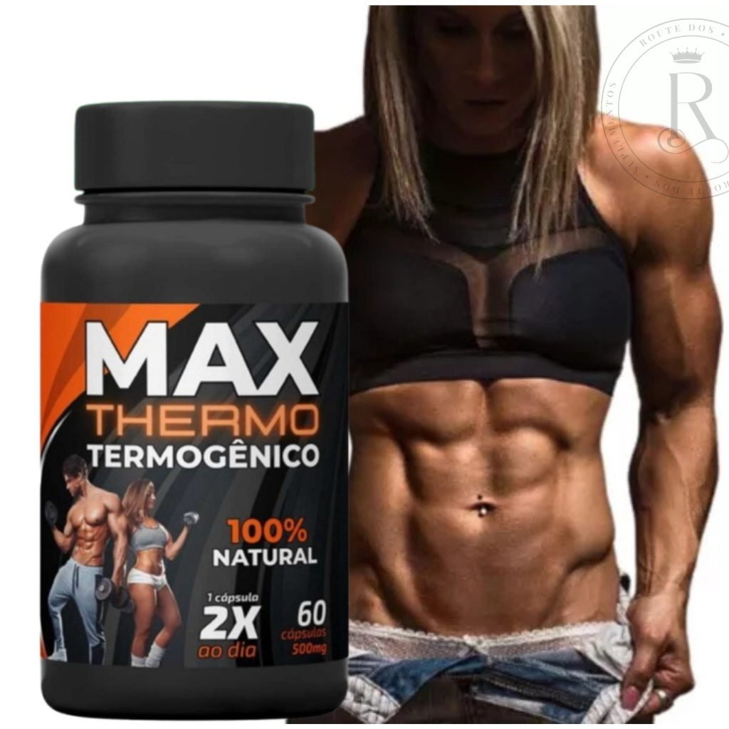Termogenico Max Thermo 60 Cáps 500Mg - Envio Imediato