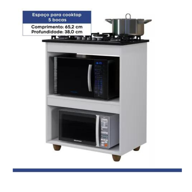 Balcão de Cozinha Turim & Salvia com Porta Kaiki para Cooktop 04 ou 05 Bocas e Forno em Oferta na Shopee