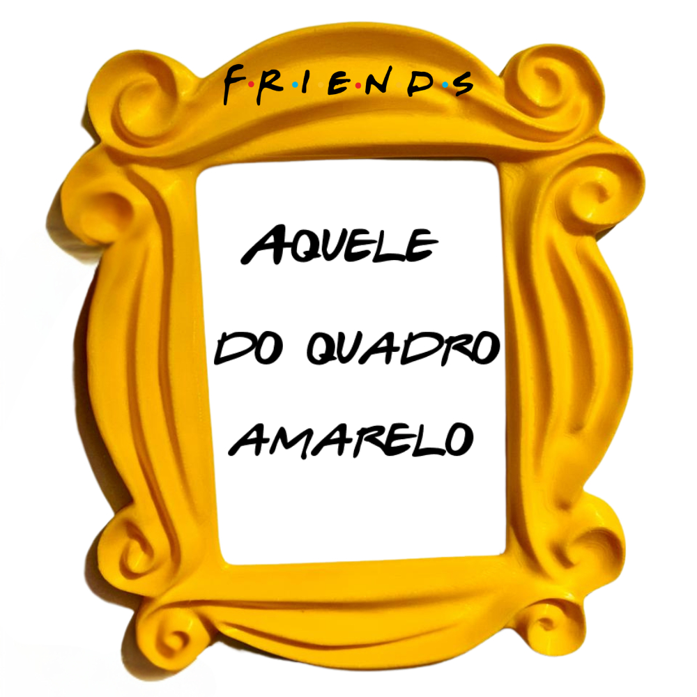 Moldura Friends Amarela Rachel Monica Porta Roxa olho mágico decoração