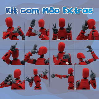 KIt Mãos Extras Dummy 13 Lucky Action Figure 3d