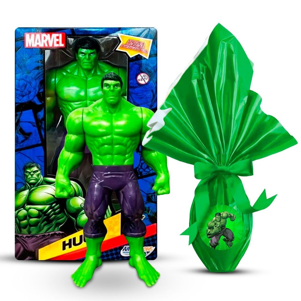 Kit Ovo De Páscoa Hulk 250gr Boneco Articulado Original  Presente Aniversario Vingadores em Oferta na Shopee