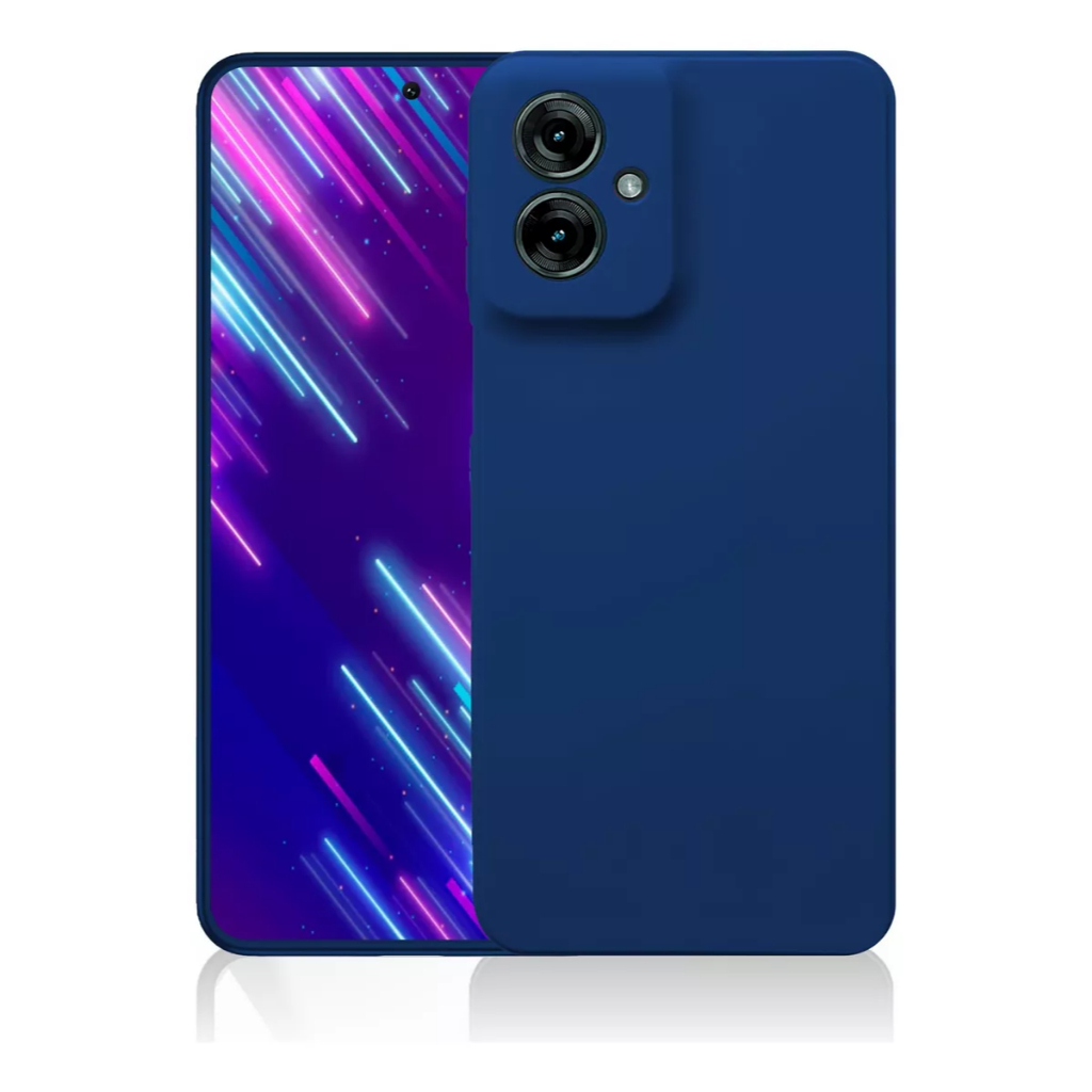 Capa Capinha Anti Shock Aveludada + Película 3D Para Motorola Moto G55