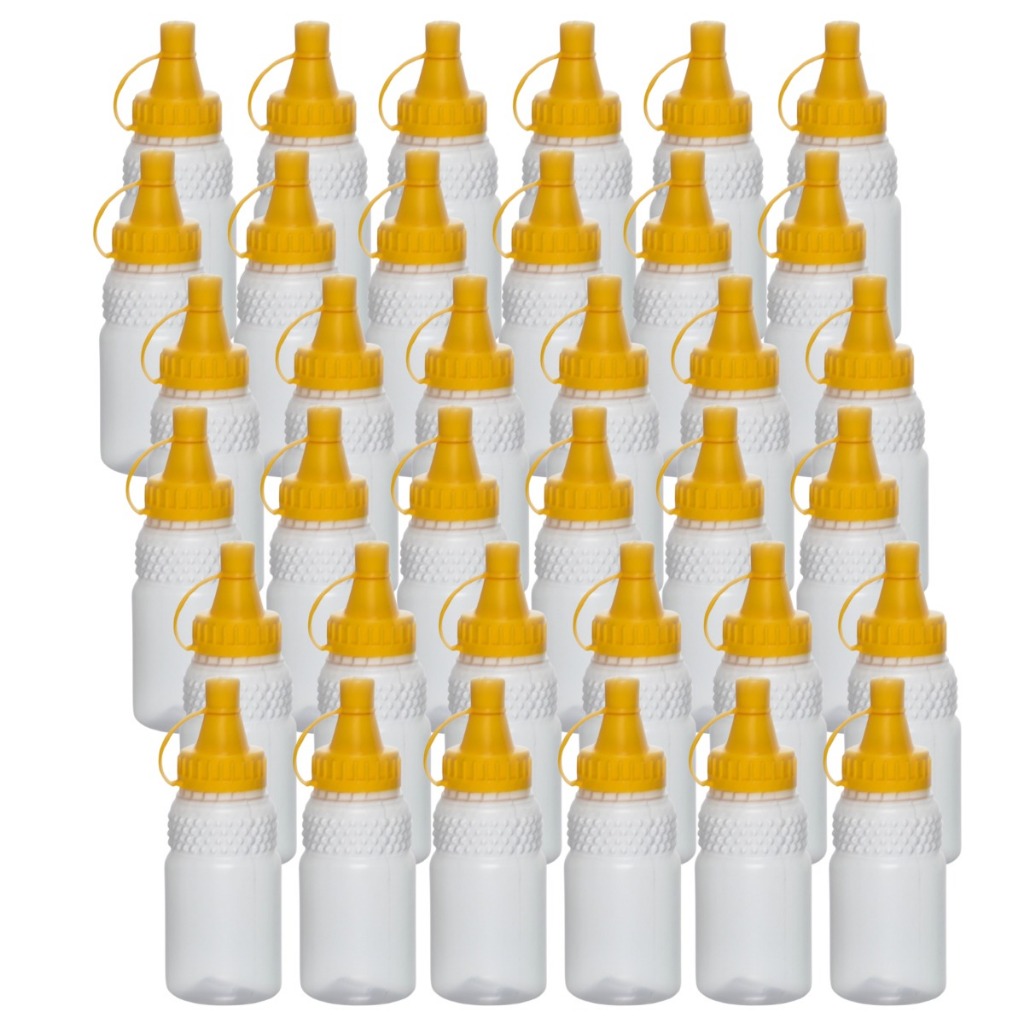 Frasco Bisnaga para Mel (KIT 36 UN) Embalagem Com Tampa Lacre Amarelo - Distribuidor Autorizado