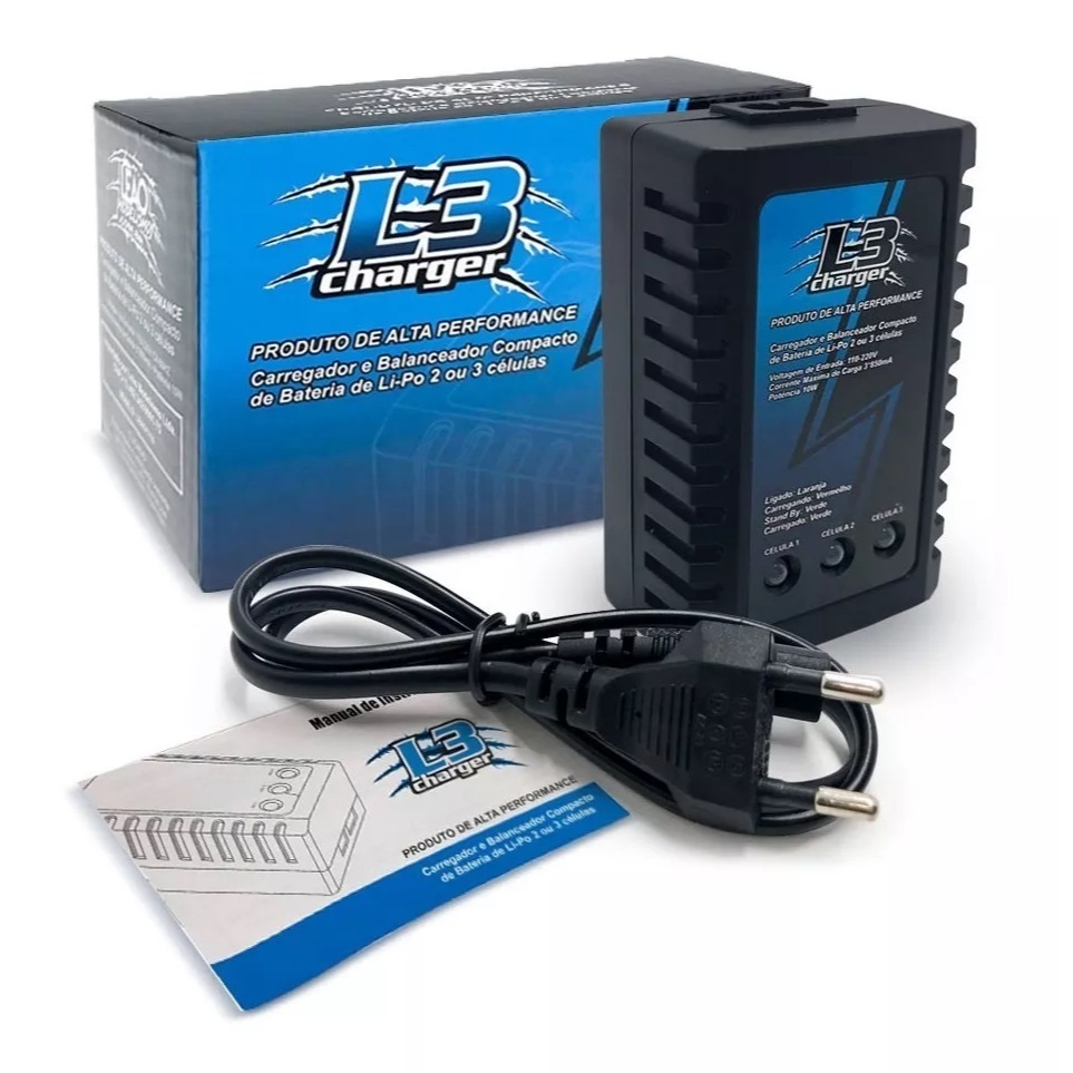 Carregador Bateria Airsoft Paintball L3 Original Lipo 2s/3s