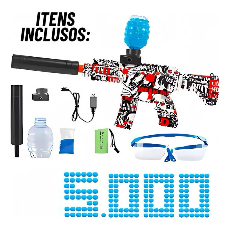 Arminha De Gel Arma Metralhadora blaster Lança Bolinhas De Gel Elétrica Pistola de gel blaster