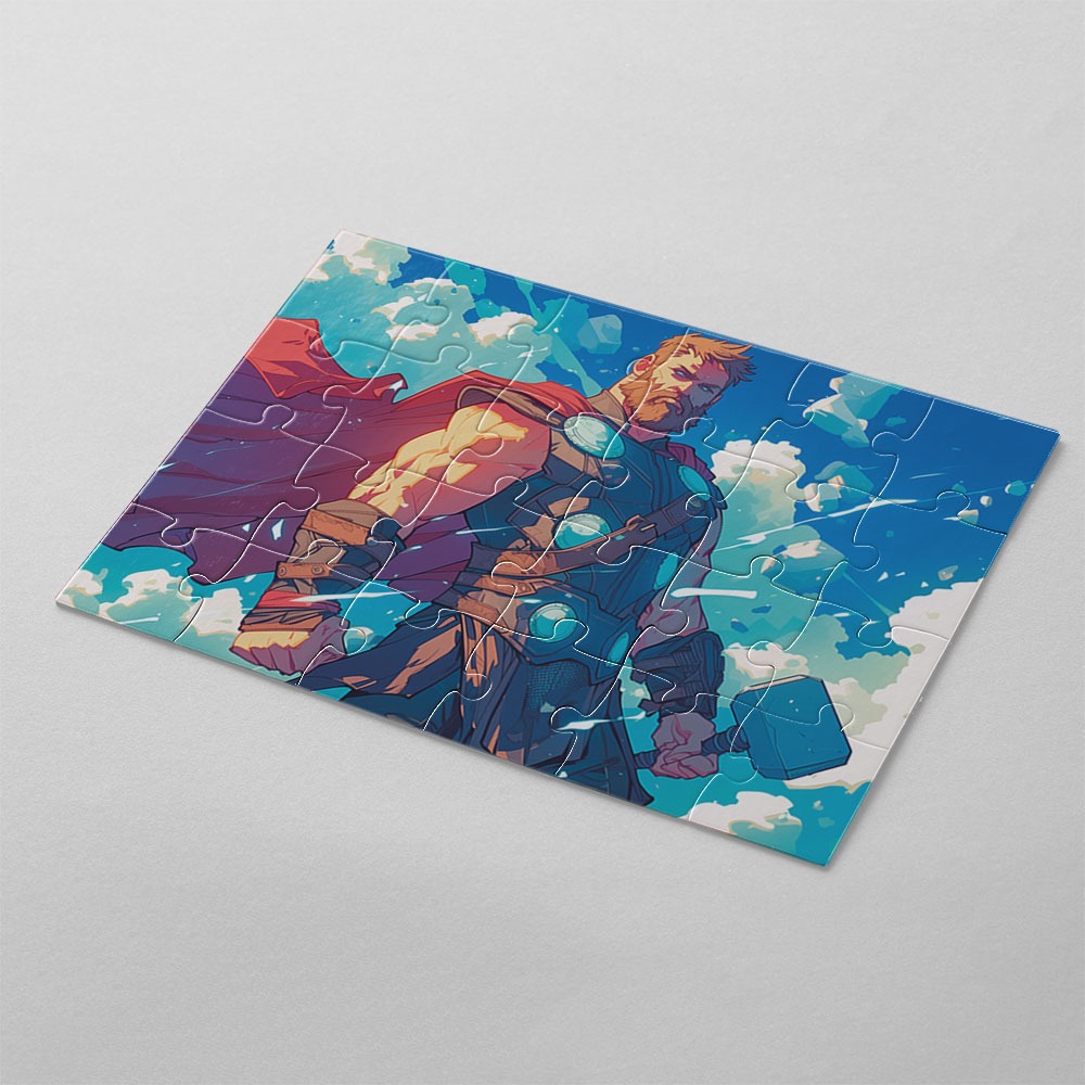 Quebra cabeça Thor, Deus do trovão, Marvel, Vingadores | 24, 40 e 70pçs | Sublime Fantasia
