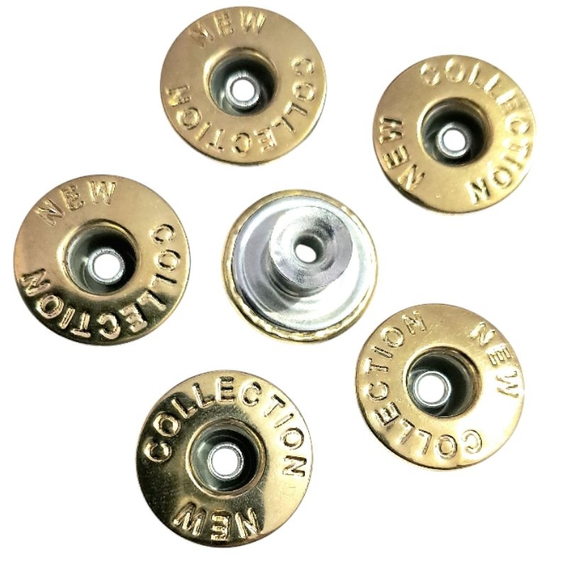 Botão vazado Fréxivel 17mm Dourado 10 unidades