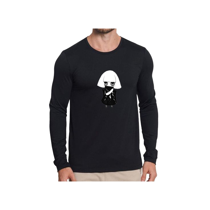 Camisa manga longa unissex lady gaga music pop camiseta algodão Shallow
