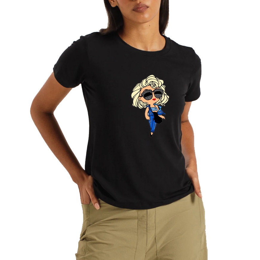 Camisa baby look feminina lady gaga I'll Never Love Again music pop rock camiseta algodão