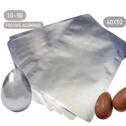 10~50 KIT Embalagem Ovo De Páscoa Papel Chumbo Alumínio 40x50 páscoa 2025 (CHOCO)