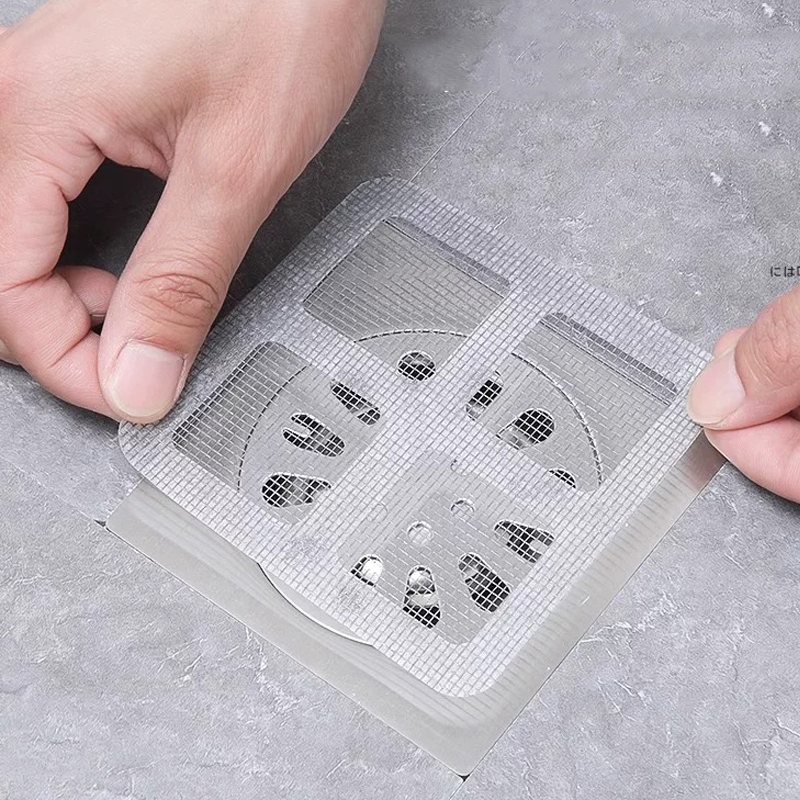 Kit 5 10 20 Adesivos de Drenagem de Chão Ralo Descartável Fita Dupla Face Anti Insetos Coletor de Cabelo Para Casa em Oferta na Shopee
