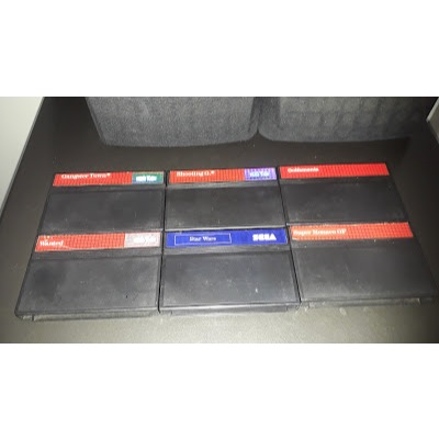 6 Cartuchos Fitas Jogos Video Game Master System Tec Toy Sega Anos 80 90