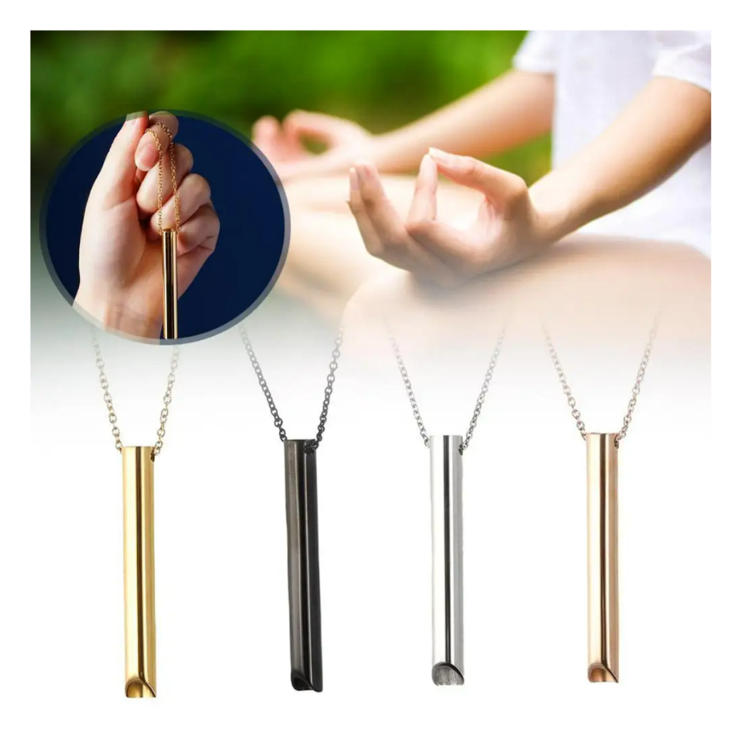 Imagem Colar Respiratório Meditação Auxilia Ansiedade Alívio do Estresse Exercícios