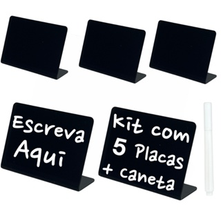 Placa Display Mesa Buffet Vitrine Self-service Porta Preços Restaurante Tag Estufa Quente Kit 5 und em Oferta na Shopee