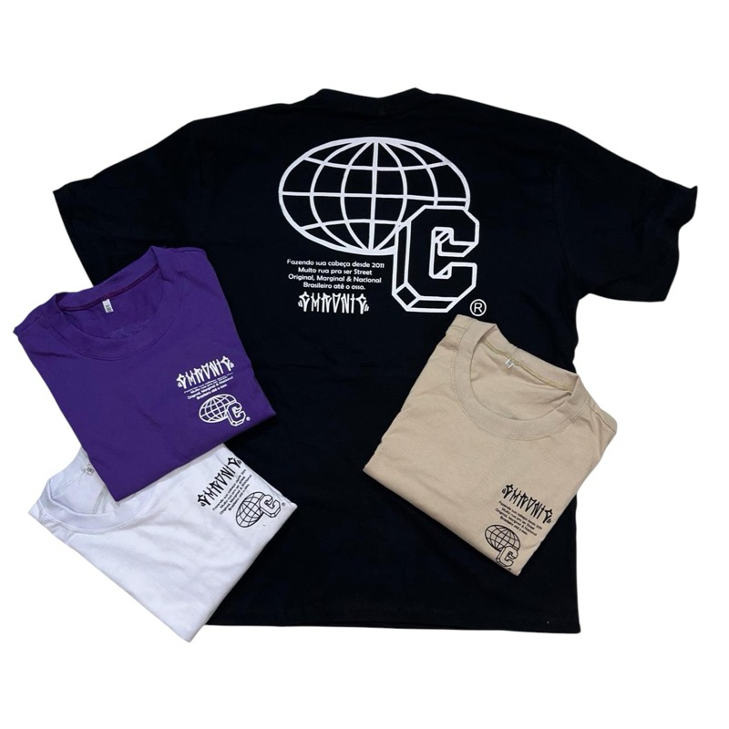 Camiseta Globo Oversized StreetWear 100% Algodão em Oferta na Shopee