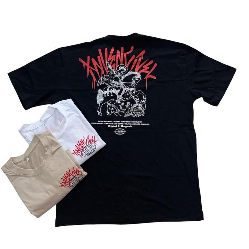 Camiseta São Jorge Oversized StreetWear 100% Algodão em Oferta na Shopee