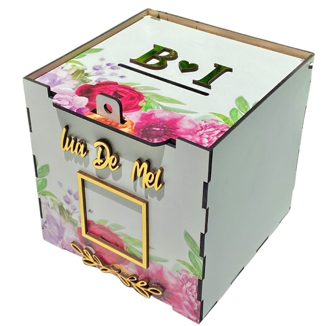 CAIXA COFRE LUA DE MEL PARA CASAMENTO OU GRAVATA PERSONALIZADA COM INICIAIS