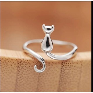 Anel Ajustável Gatinho Cor Prata Acessório Feminino Anel Gatinho Cod071 Anel cor Prata Anel Ajustável Gatinho Estiloso A