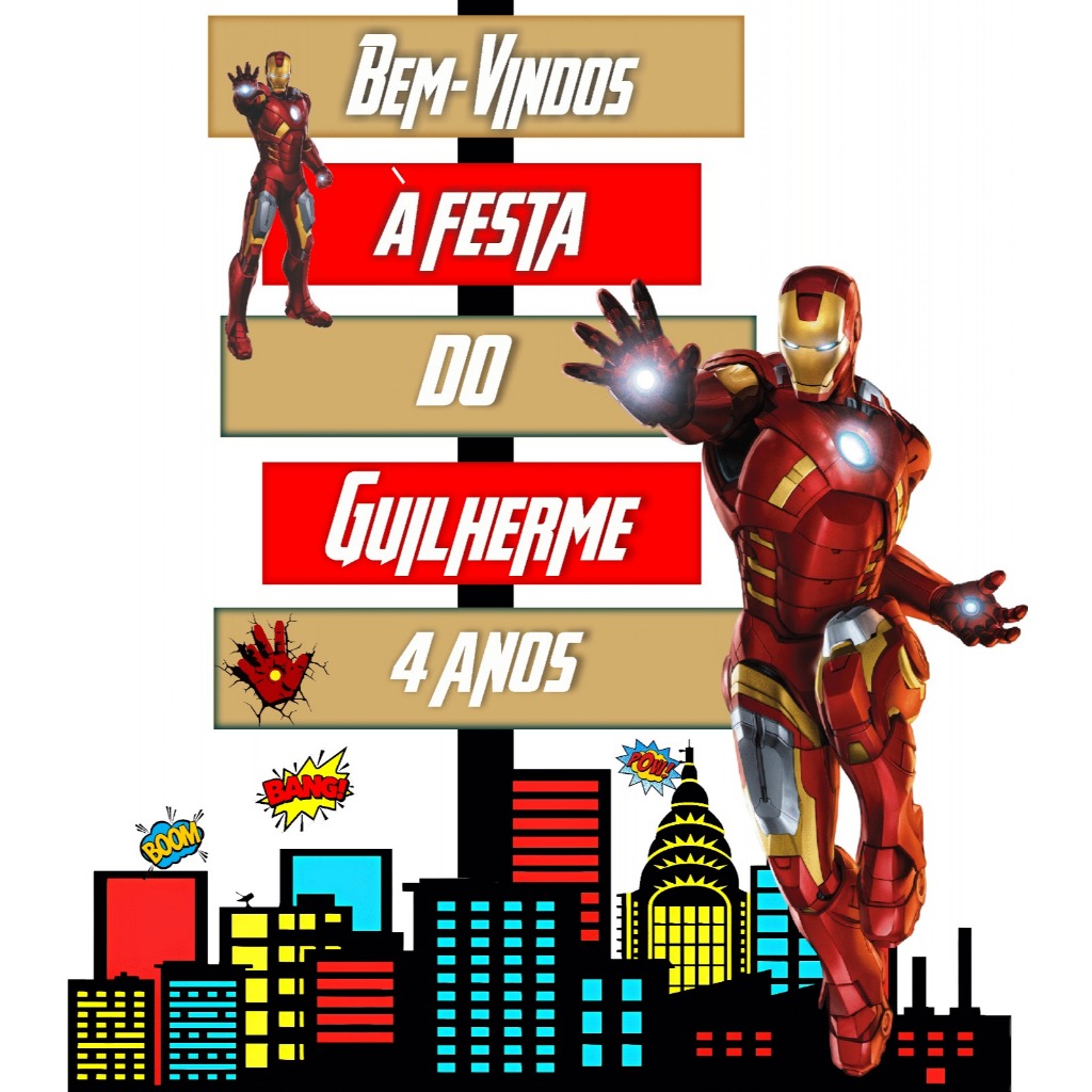 DISPLAY PLACA HOMEM DE FERRO  MDF 3 MM
