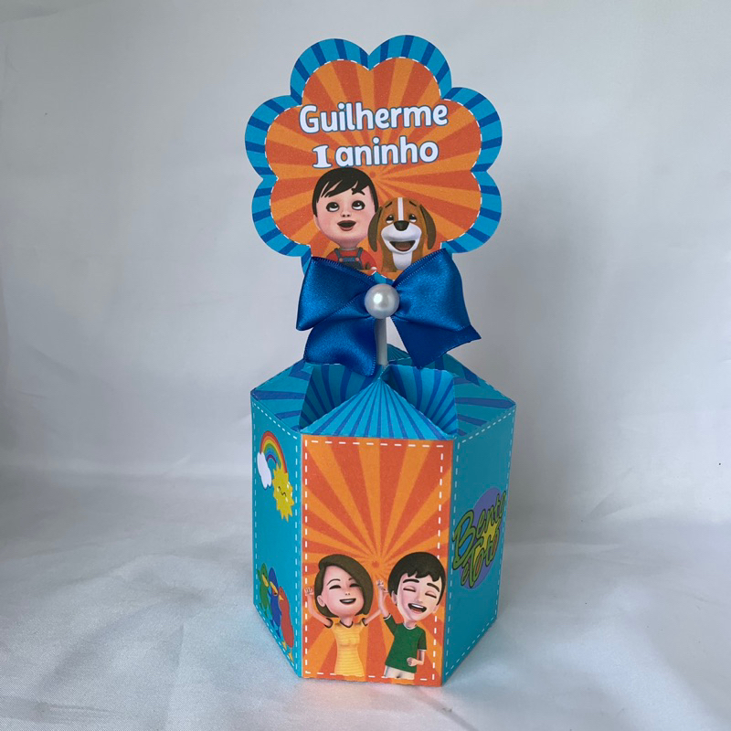 Centro de Mesa- 10 Lembrancinhas personalizadas Bento e Totó - Festa infantil decoração de mesa PEGUE E MONTE