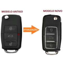 Chave Canivete Carçaça Vw Gol Voyage G5 Polo Bora Fox G4 Reposição Modelo Novo