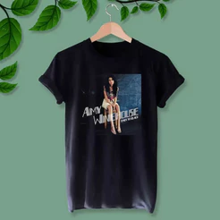 Camiseta Premium Amy Winehouse Back To Black Camisa 100% algodão