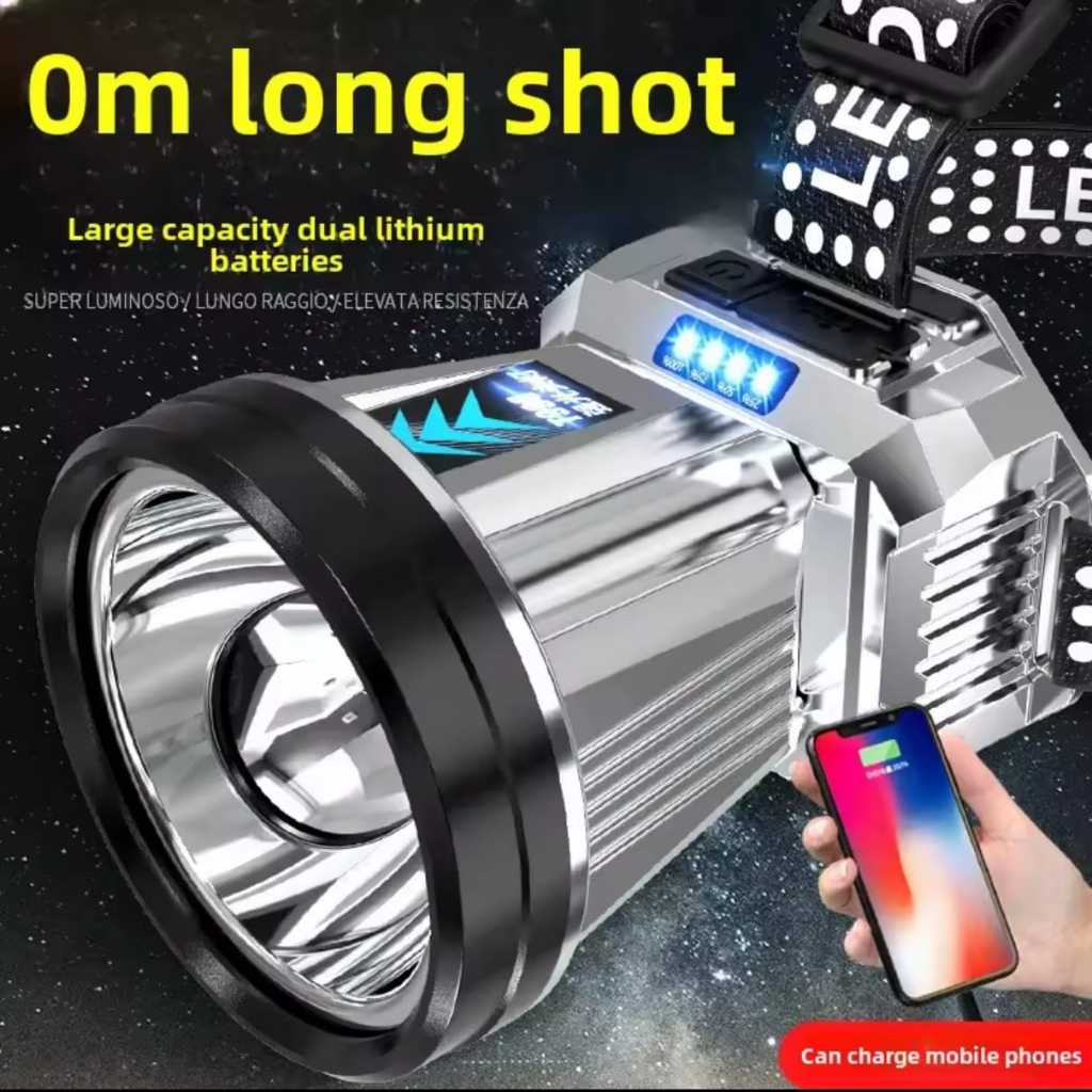 Imagem Lanterna de Cabeça de Alta Potencia LED Recarregável ao Ar Livre 8004 8005