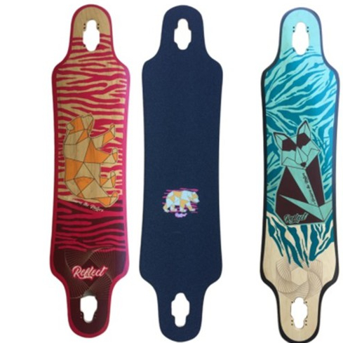 Shape Reflect Drop Through 39 Maple Com Lixa Natural Preservation Longboard Skate Dropthru Melhor preço com Nota Fiscal