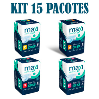 Kit 15 Pct Fraldas Geriátricas Maxi Confort REGULAR Sem Barreiras P/M/G/EG Direto Da Fábrica em Oferta na Shopee