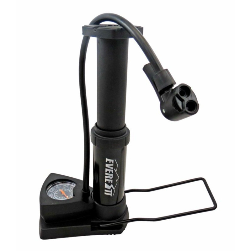 BOMBA DE ENCHER MANÔMETRO PNEUS BICICLETA CARRO MOTO 160PSI EVERESTT 002804