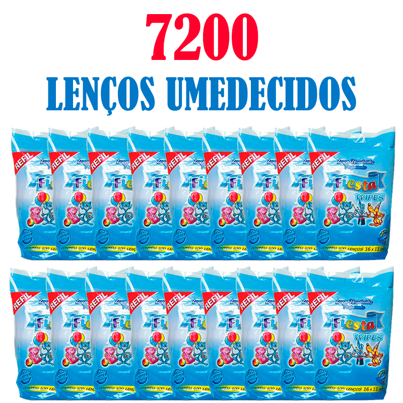 Kit 18 Refil De Lenços Umedecidos Fiesta Com 400 Unidades (7200 lenços) DIRETO DA FÁBRICA em Oferta na Shopee