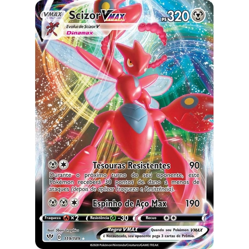 Carta Pokémon Scizor Vmax Original Copag