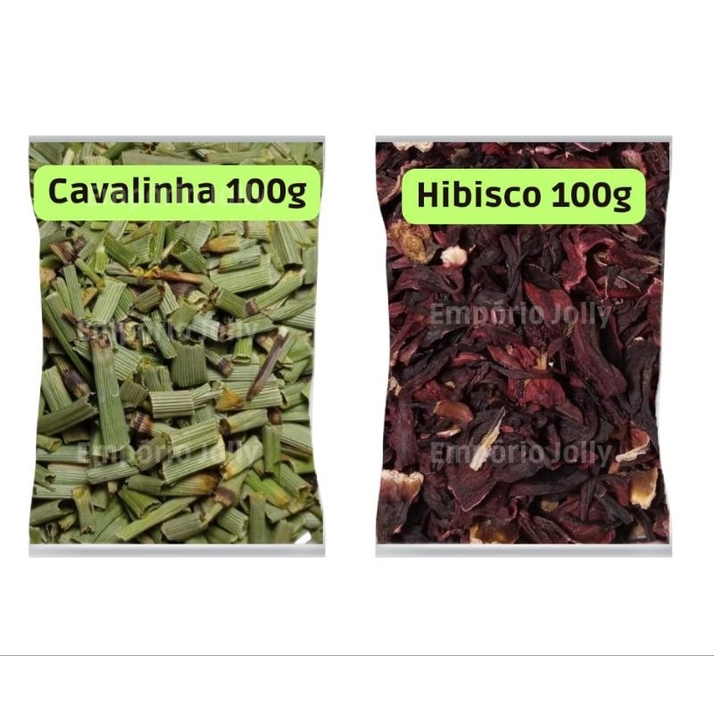 Kit Chá Cavalinha 100g  Hibisco100g