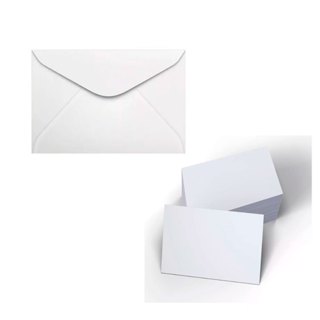 Mini Envelope Visita 50u + Cartão em Branco 50un em Oferta na Shopee
