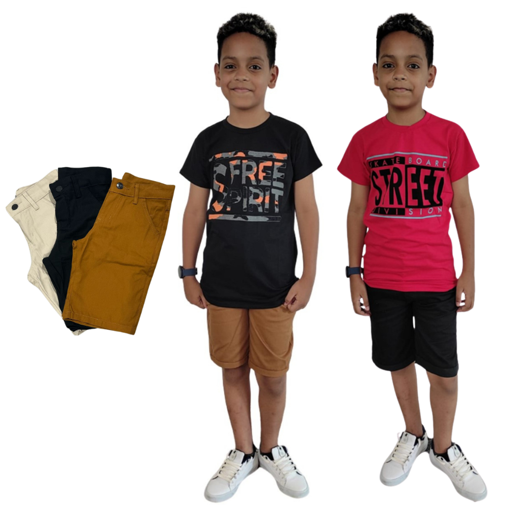 Bermuda Sarja Infantil/Juvenil Masculina Premium Estilo e Funcionalidade