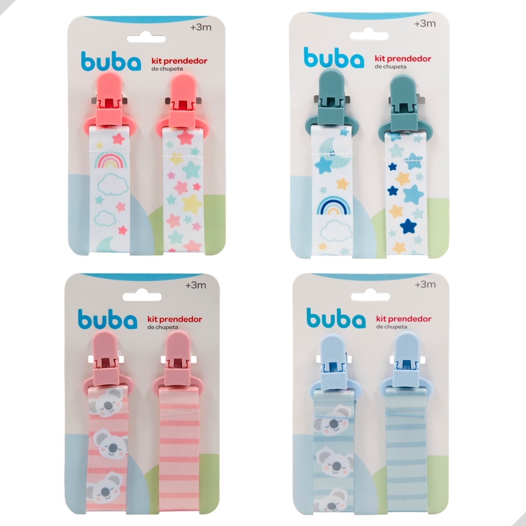 Kit Com 2 Prendedores de Chupeta Com Clip Trava Prendedor de Bico Bebê Buba em Oferta na Shopee