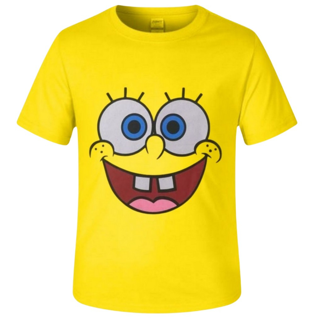 Camiseta Infantil 100% Algodão Bob Esponja Juvenil Menina Menino Manga Curta em Oferta na Shopee