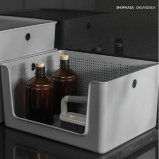 Cesto Organizador Plástico com Abertura Frontal Flow 16 Litros OU em Oferta na Shopee