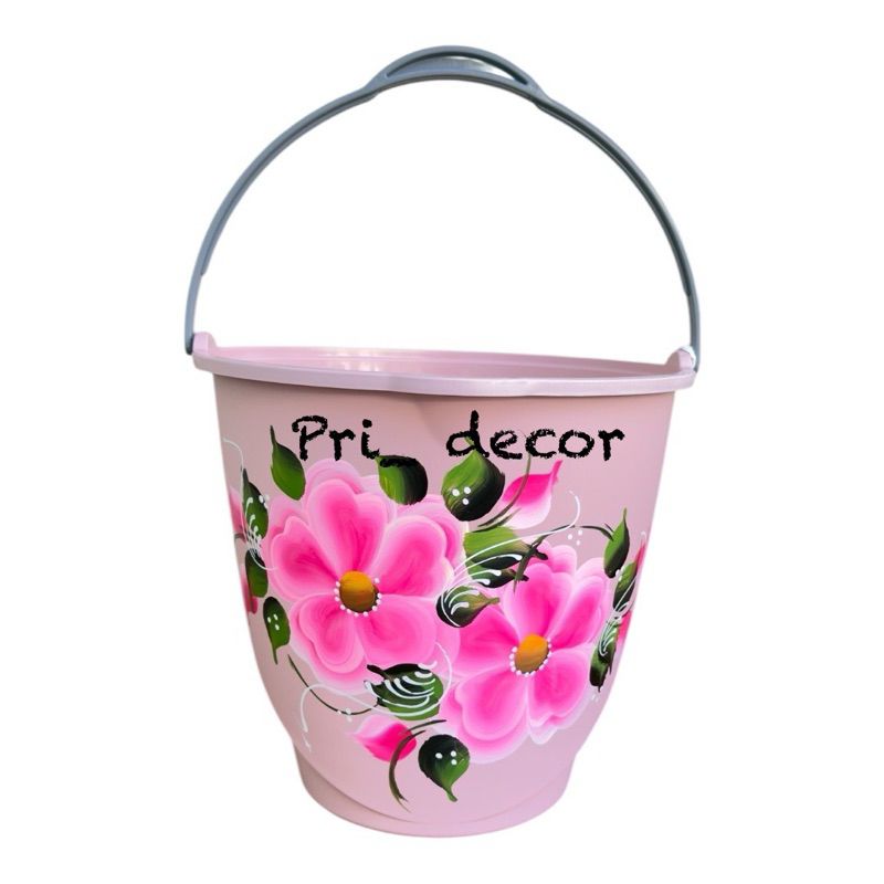 Balde limpeza 8 litros com alça decorado,balde decorado em Oferta na Shopee
