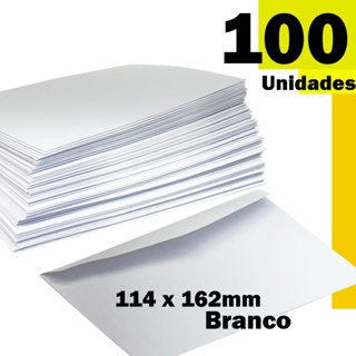 100 ENVELOPE COMERCIAL BRANCO, LISA, CARTAS, TRADICIOANAL em Oferta na Shopee
