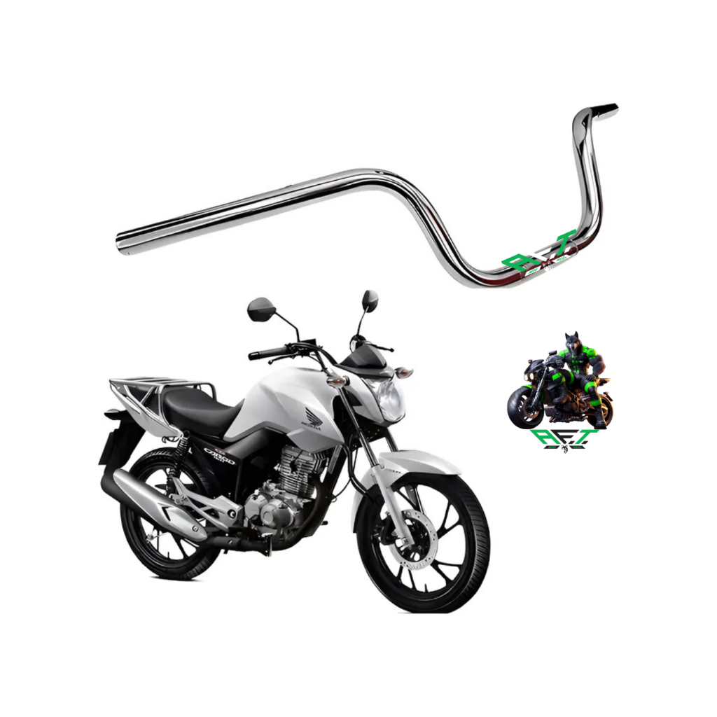 Guidão Modelo Cargo Reforçado Fan Titan 150 160 Com Furo Padrão Original em Oferta na Shopee