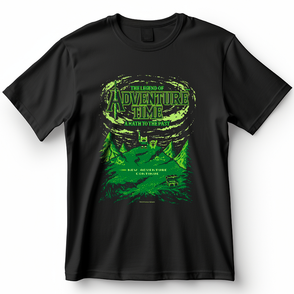 Camiseta Unissex Hora de Aventura Adventure Time Finn Jake Pixel Blusa Geek Camisa 100% Algodão