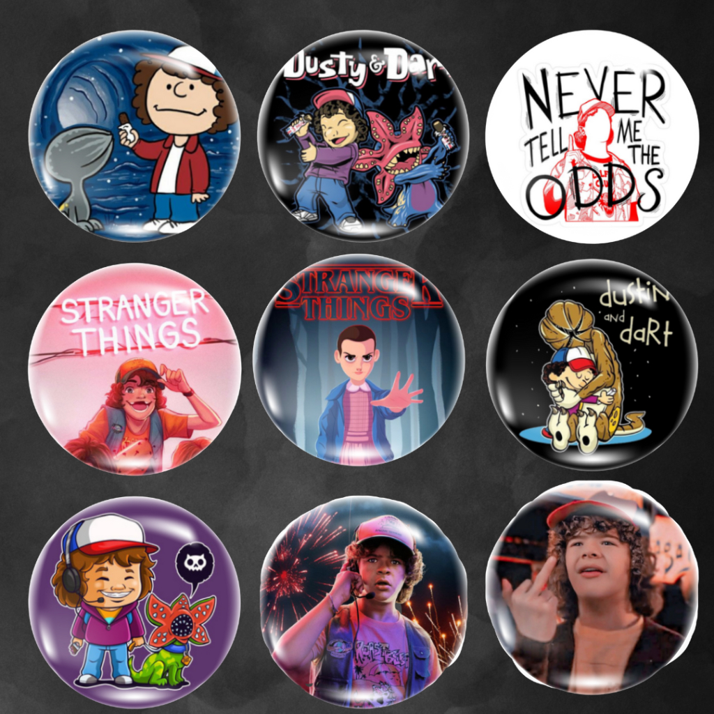 Bottons Broches STRANGER THINGS "Dustin" (4,5cm)