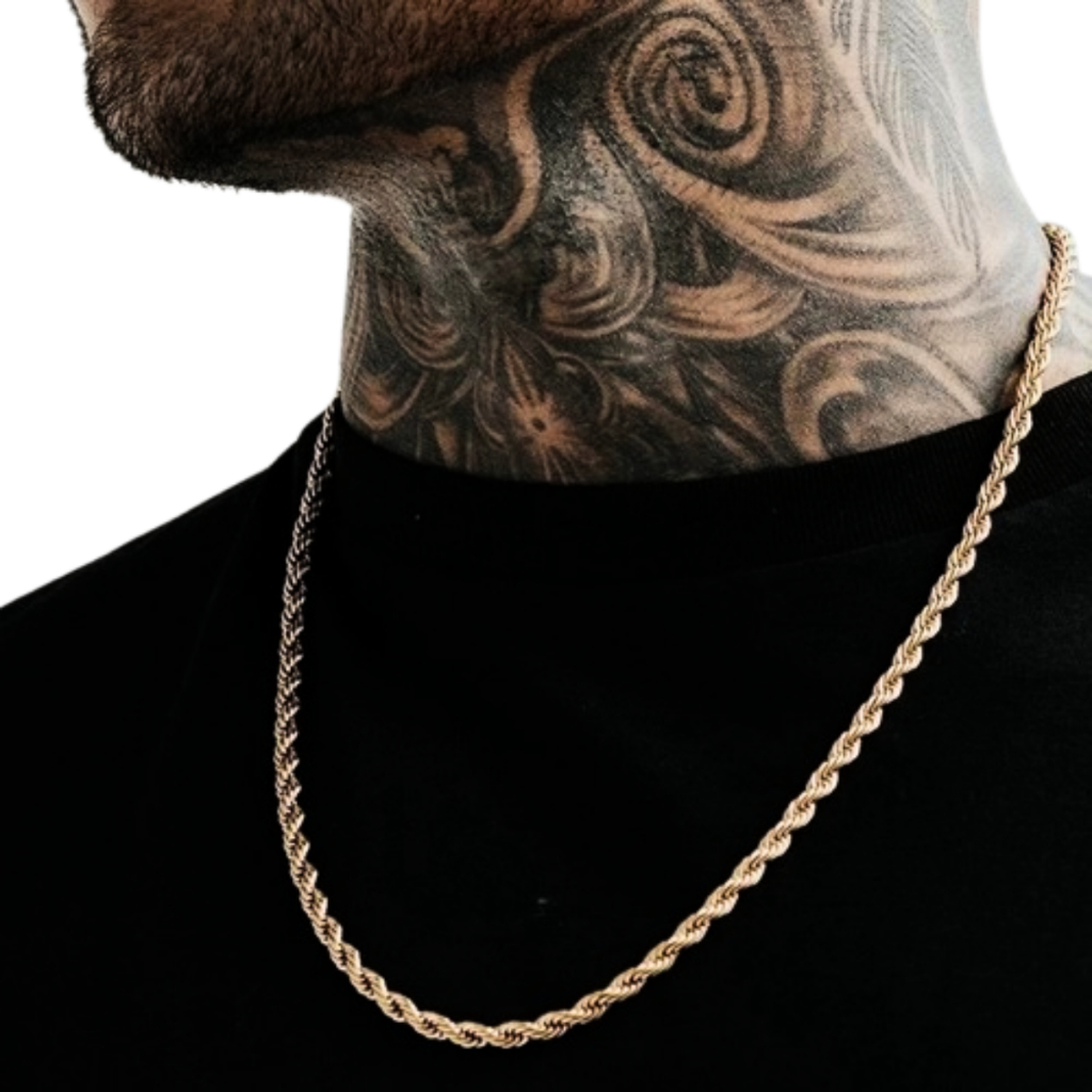 Cordão Masculino Corrente Baiana - Colar Masculino Em Aço Inoxidável ,Corrente Baiana Estilo Que Resiste Ao Tempo