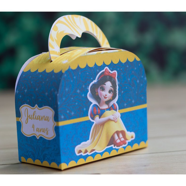 Caixa maleta bolsinha lembrancinha BRANCA DE NEVE  Cute personalizado festa infantil - MIMO - PEGUE E MONTE