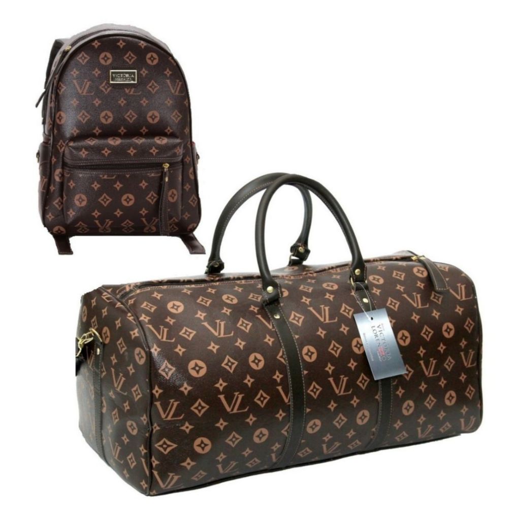 Kit Bolsas LETRA Feminina Masculina Combo Mala + Mochila em Oferta na Shopee