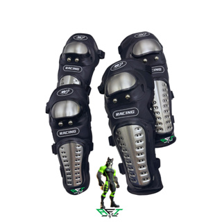 kit 4unidades Joelheira Caneleira Cotoveleira Proteção Para Motoqueiro MOTO AÇO INOX ARTICULADA em Oferta na Shopee